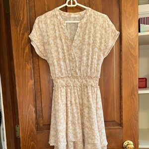 Elegant Cream Floral Dress